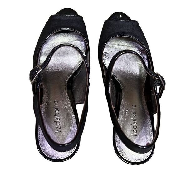 Liz Claiborne Women’s 6.5 Mary Jane Style Black 2” Heels with Front Buckles - Picture 3 of 16